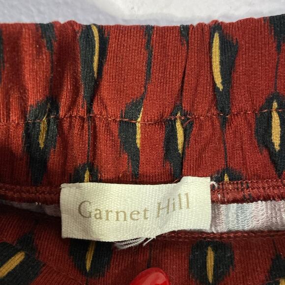 Garnet Hill Women Maroon/Black Tencel Wide-Leg Comfortable Trouser Size Large - Picture 8 of 9